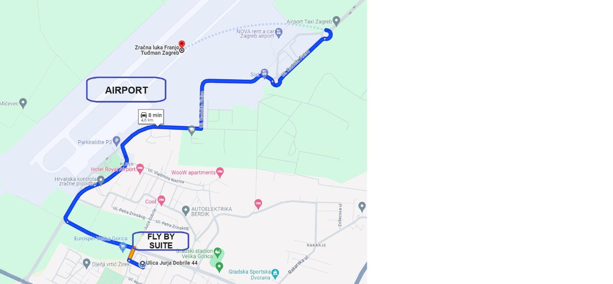 Fly By Suite - Zagreb Airport - 0-24H Self Check In&Out - Parking On Site Velika Gorica Extérieur photo